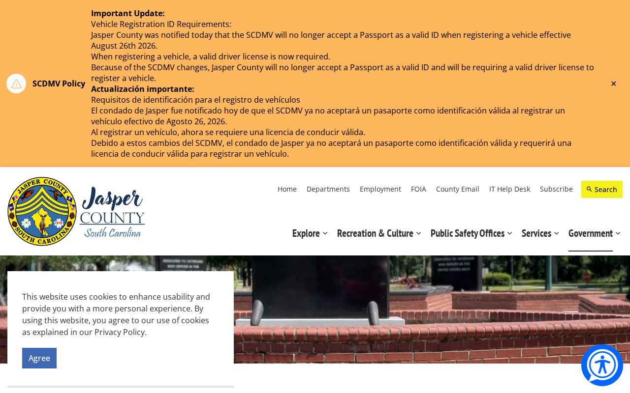Jasper County booking records request information